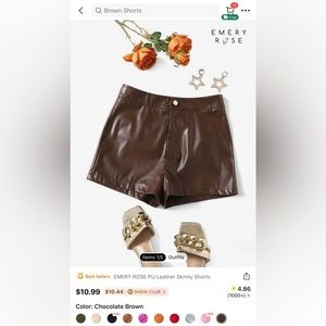 Shein Leather Shorts
